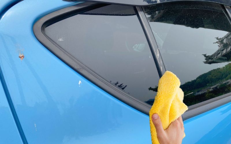 wiping bird droppings