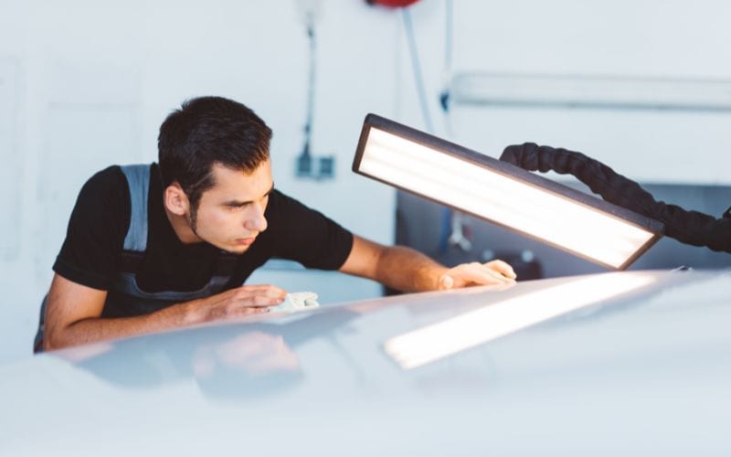 car paint checking by professional